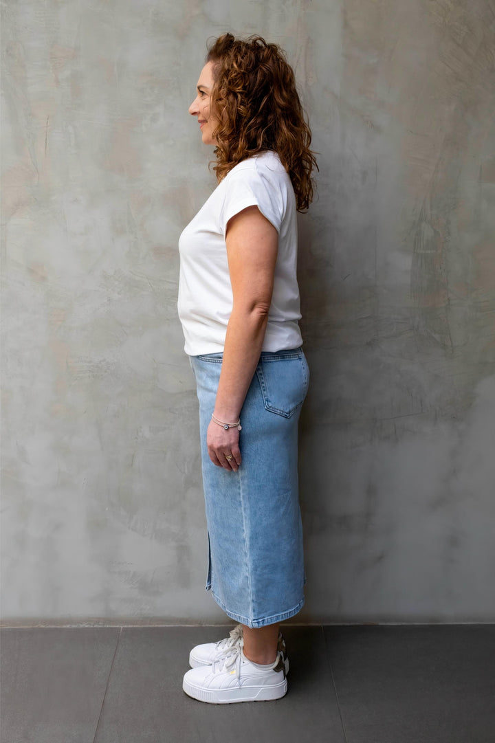 Bonnie Denim Skirt Washed Blue