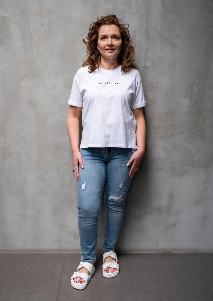 All About Eve - Washed Tee White