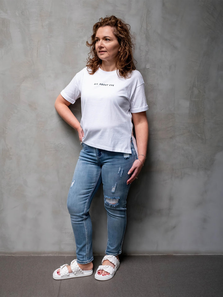 All About Eve - Washed Tee White