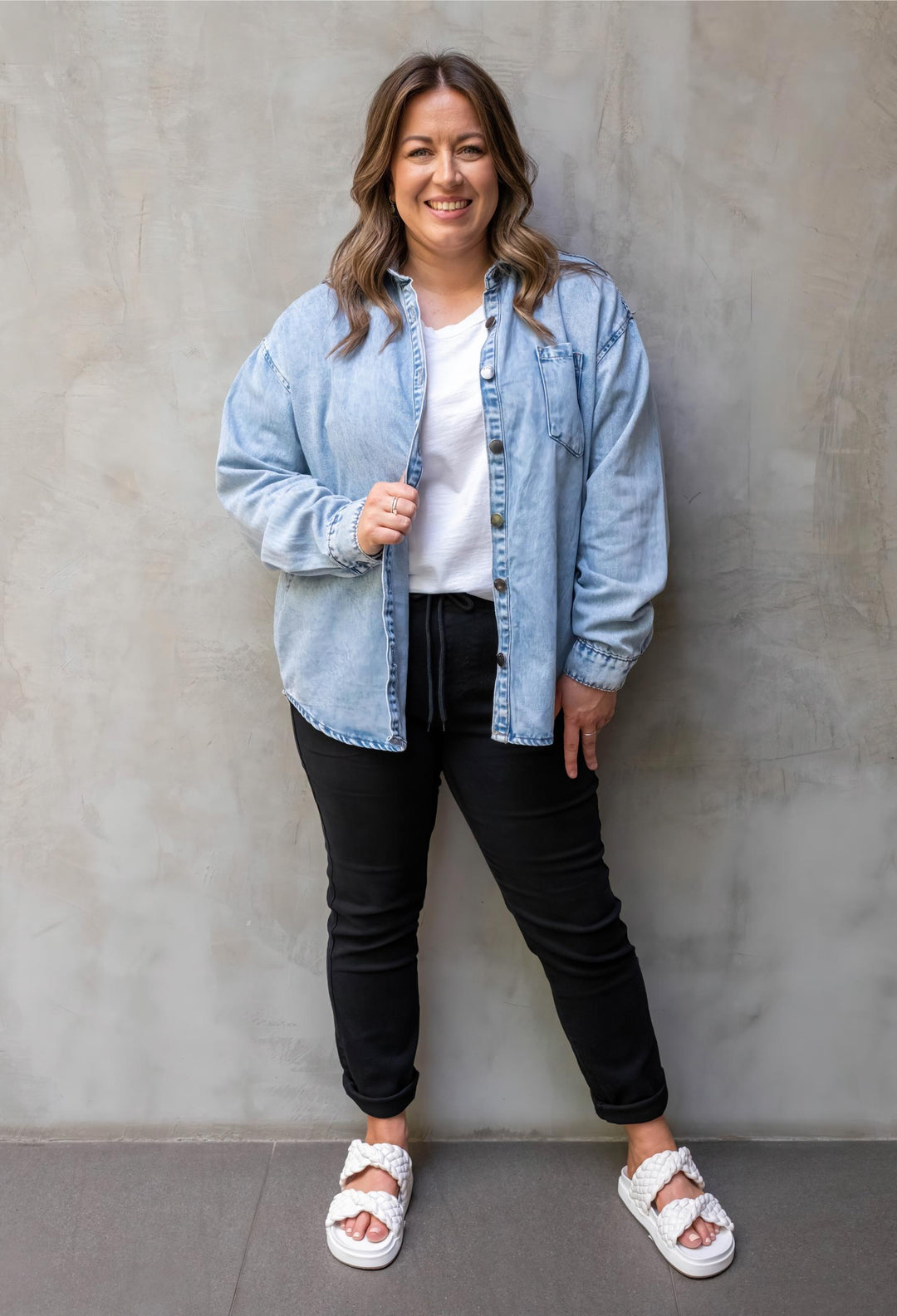 All About Eve - Maci Denim Shirt Light Blue