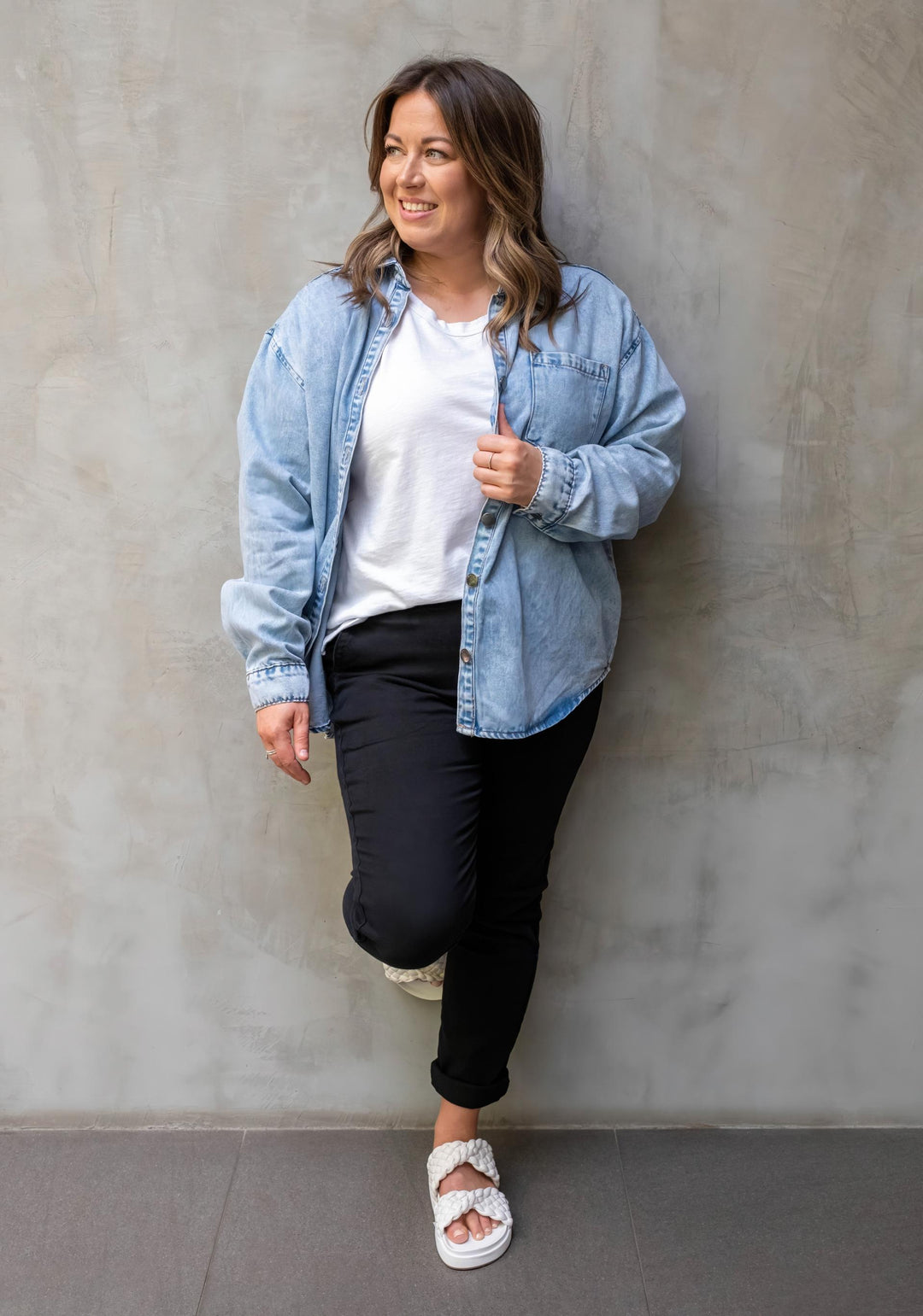 All About Eve - Maci Denim Shirt Light Blue