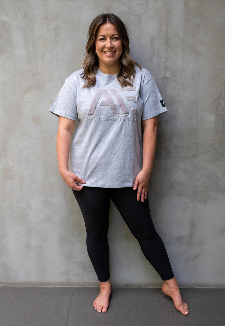 All About Eve - Base Active Tee Grey Marle