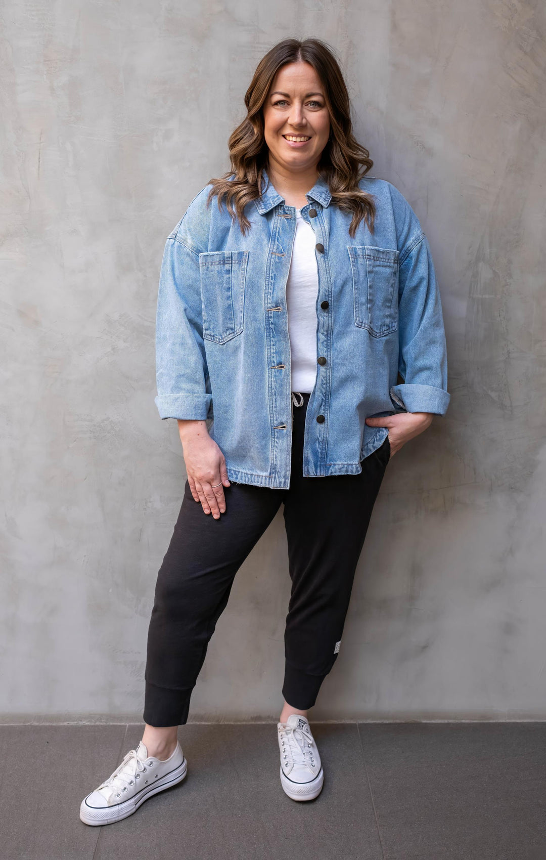 All About Eve - Dale Denim Shacket Light Blue