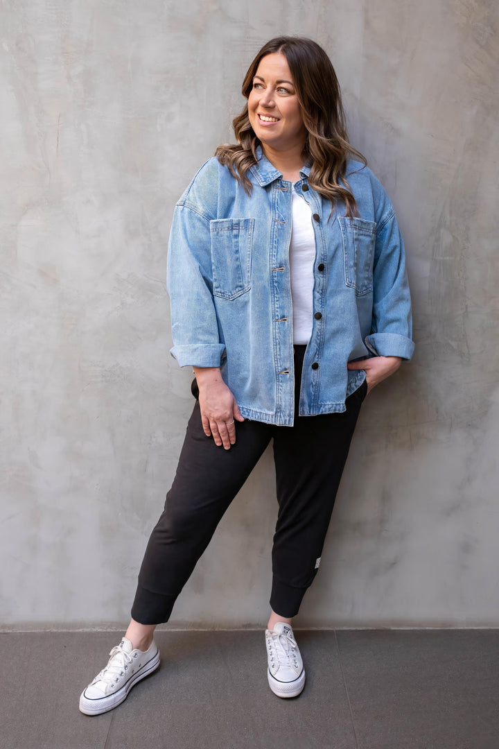 All About Eve - Dale Denim Shacket Light Blue