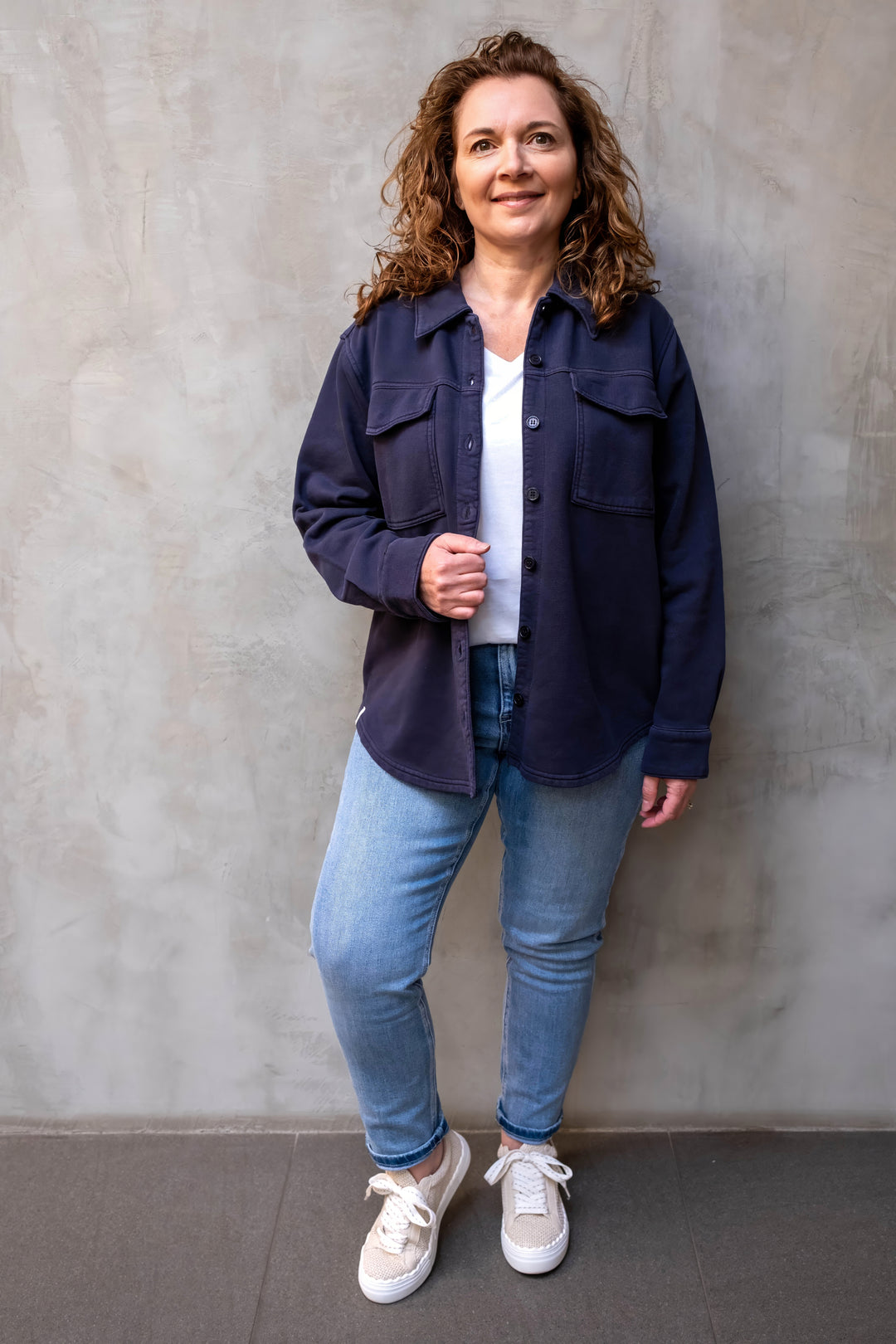 Elm - Poppy Fleece Shacket Navy