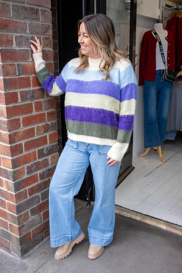 Isle Of Mine - Pallas Stripe Jumper Violet