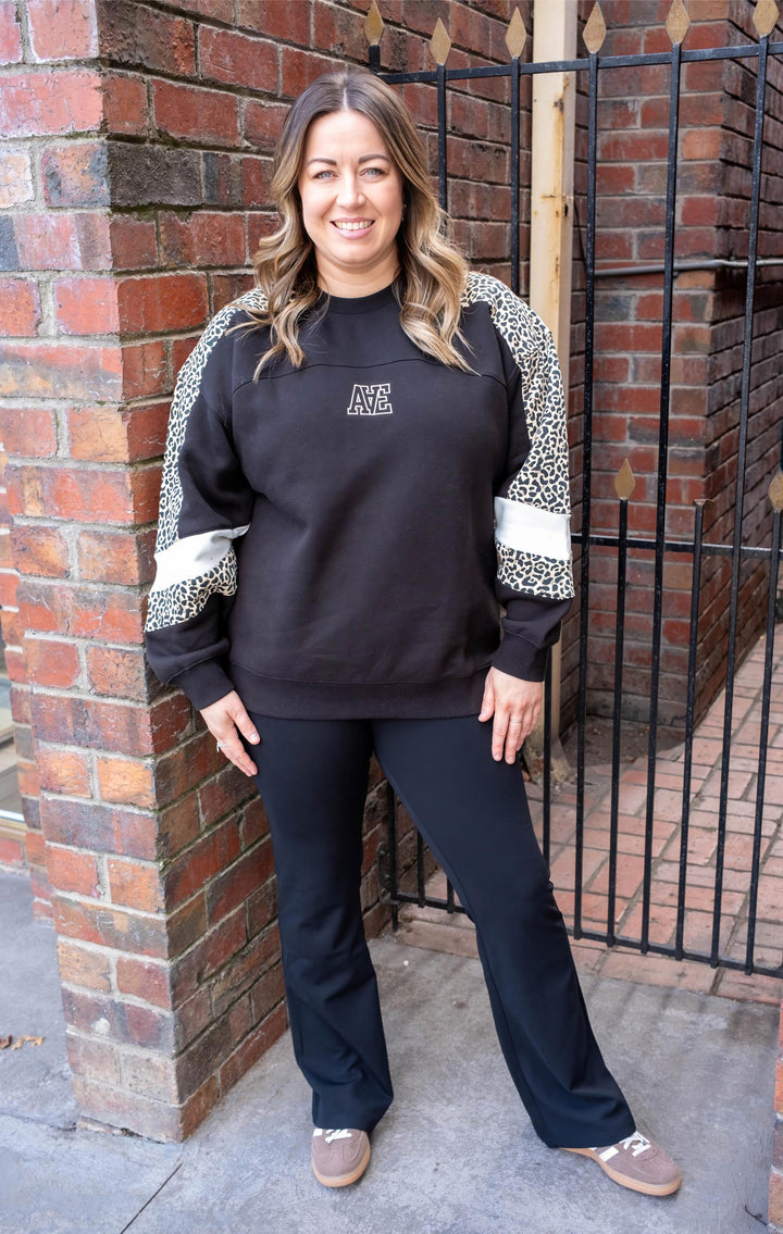 All About Eve - Savannah Oversized Crew Black