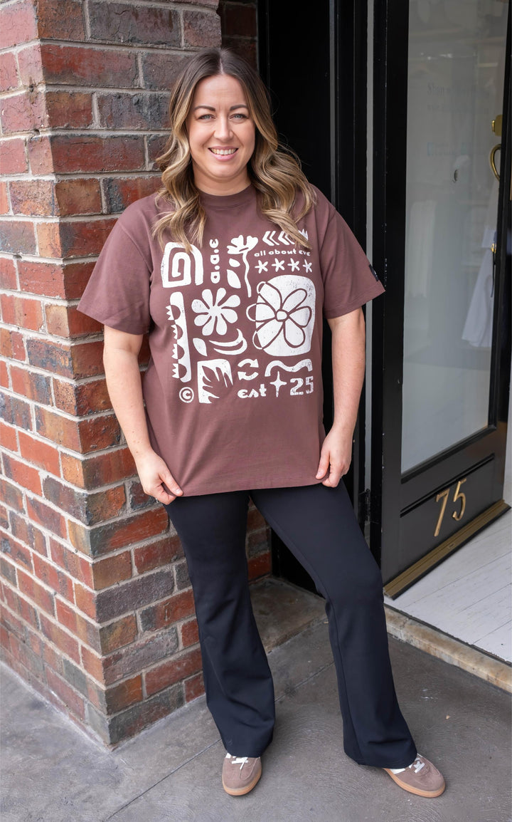 All About Eve - Elements Oversized Tee Brown