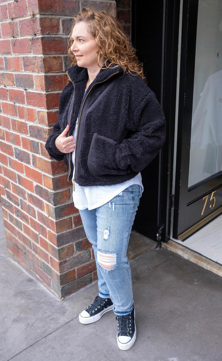 All About Eve - Ava Teddy Jacket Black