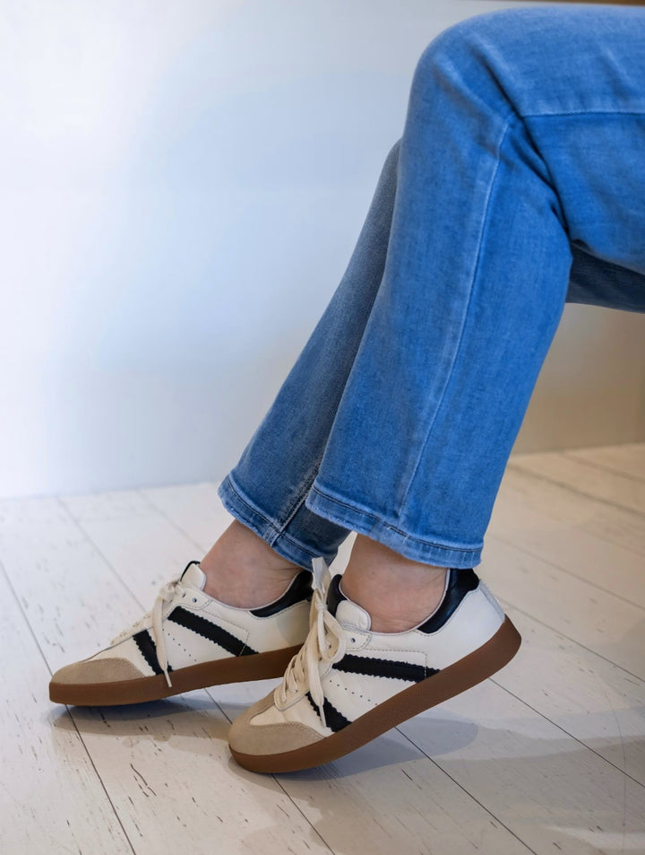 Nude Footwear - Alana Leather Sneaker White/Black