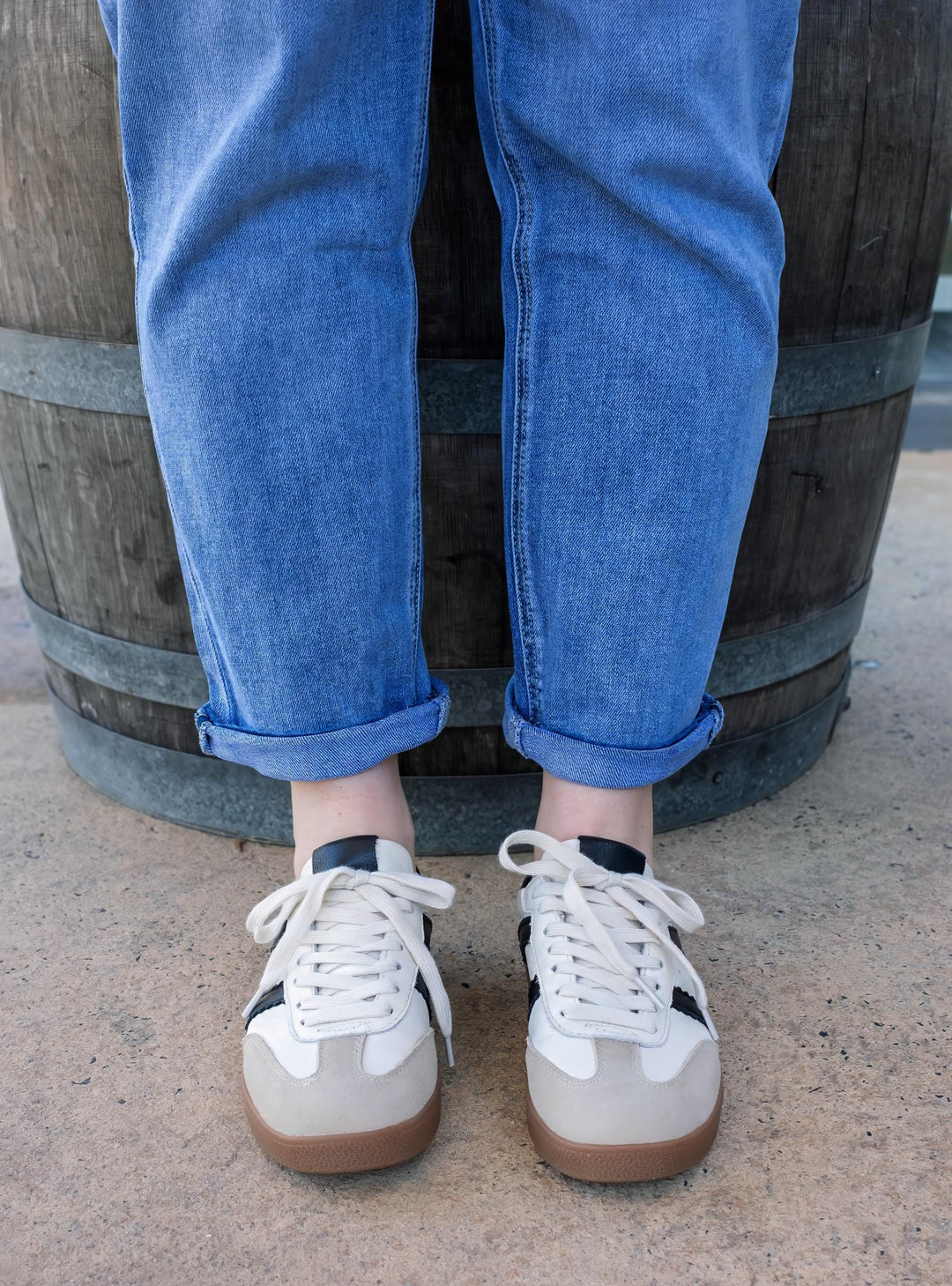 Nude Footwear - Alana Leather Sneaker White/Black
