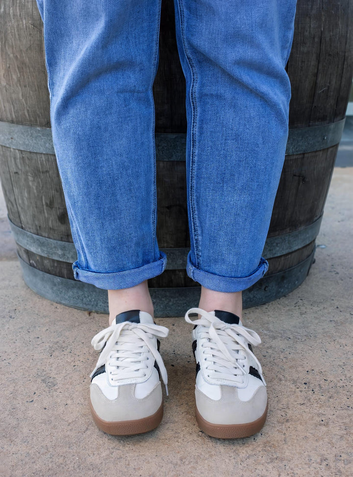 Nude Footwear - Alana Leather Sneaker White/Black