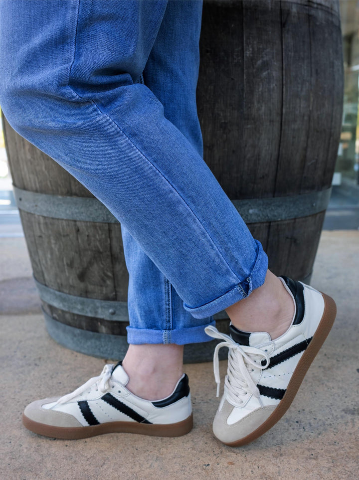 Nude Footwear - Alana Leather Sneaker White/Black
