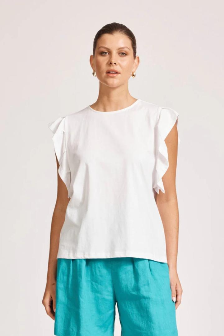 Eb & Ive - Francia Frill Tank White