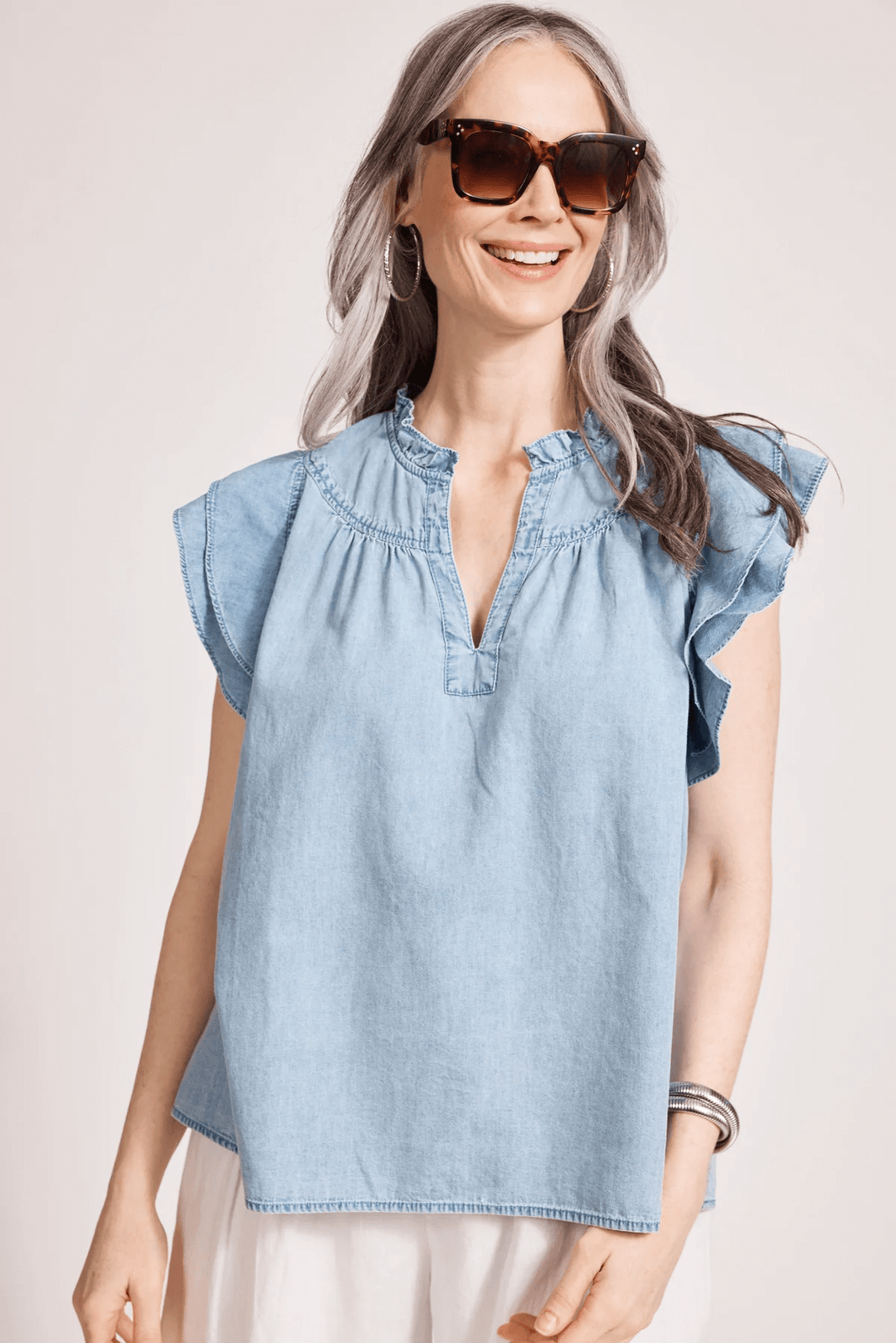 Eb & Ive - Melenia Frill Top Denim