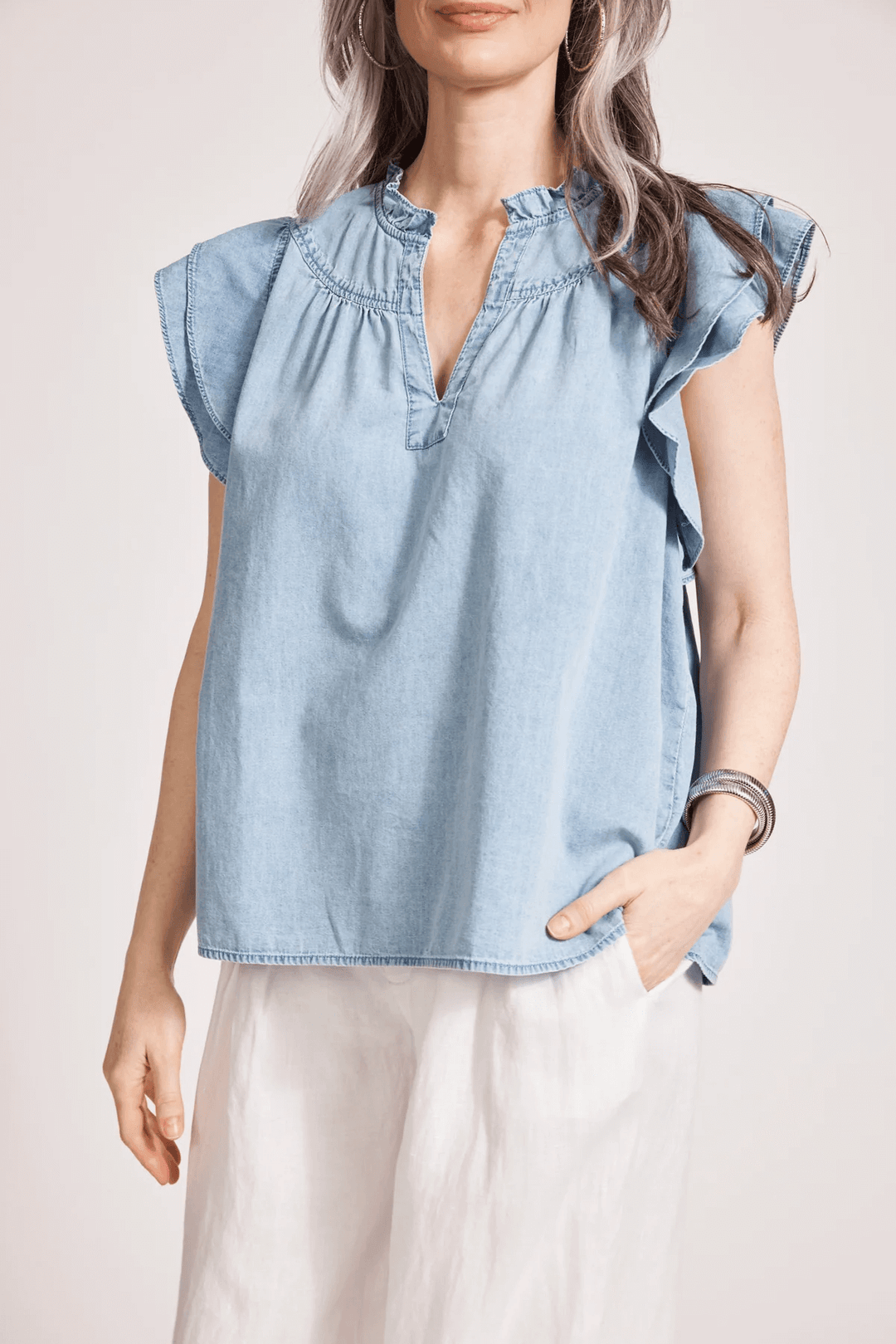 Eb & Ive - Melenia Frill Top Denim