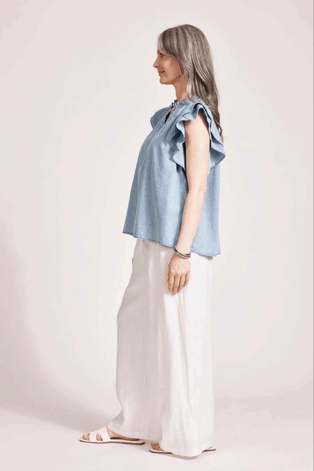 Eb & Ive - Melenia Frill Top Denim