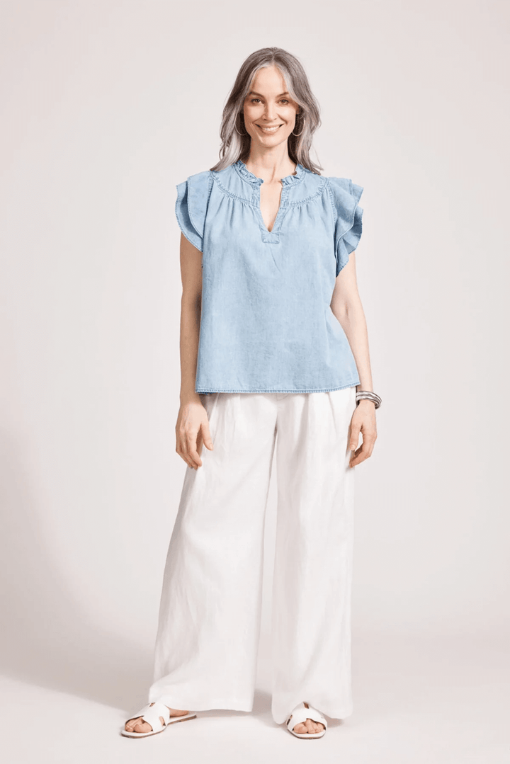 Eb & Ive - Melenia Frill Top Denim