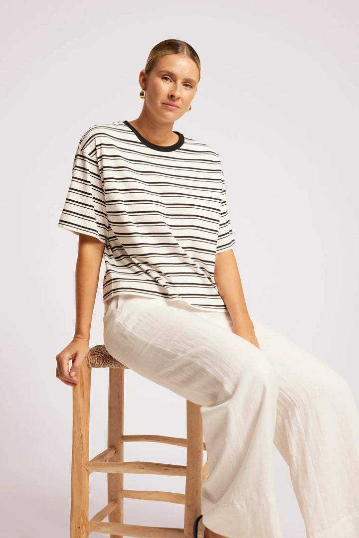 Eb &amp; Ive - Paloma T-Shirt Black / White Stripe