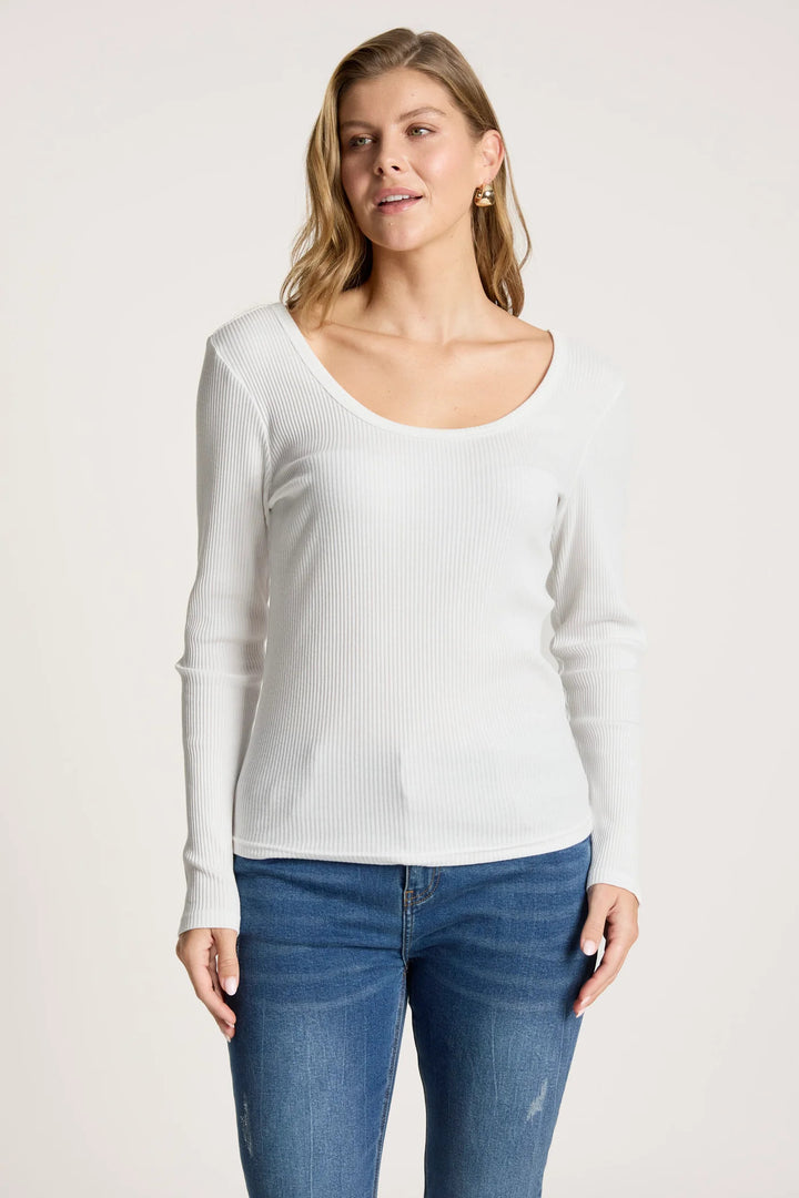 Eb &amp; Ive - Plage Long Sleeve Tshirt White