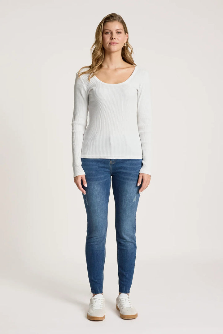 Eb &amp; Ive - Plage Long Sleeve Tshirt White