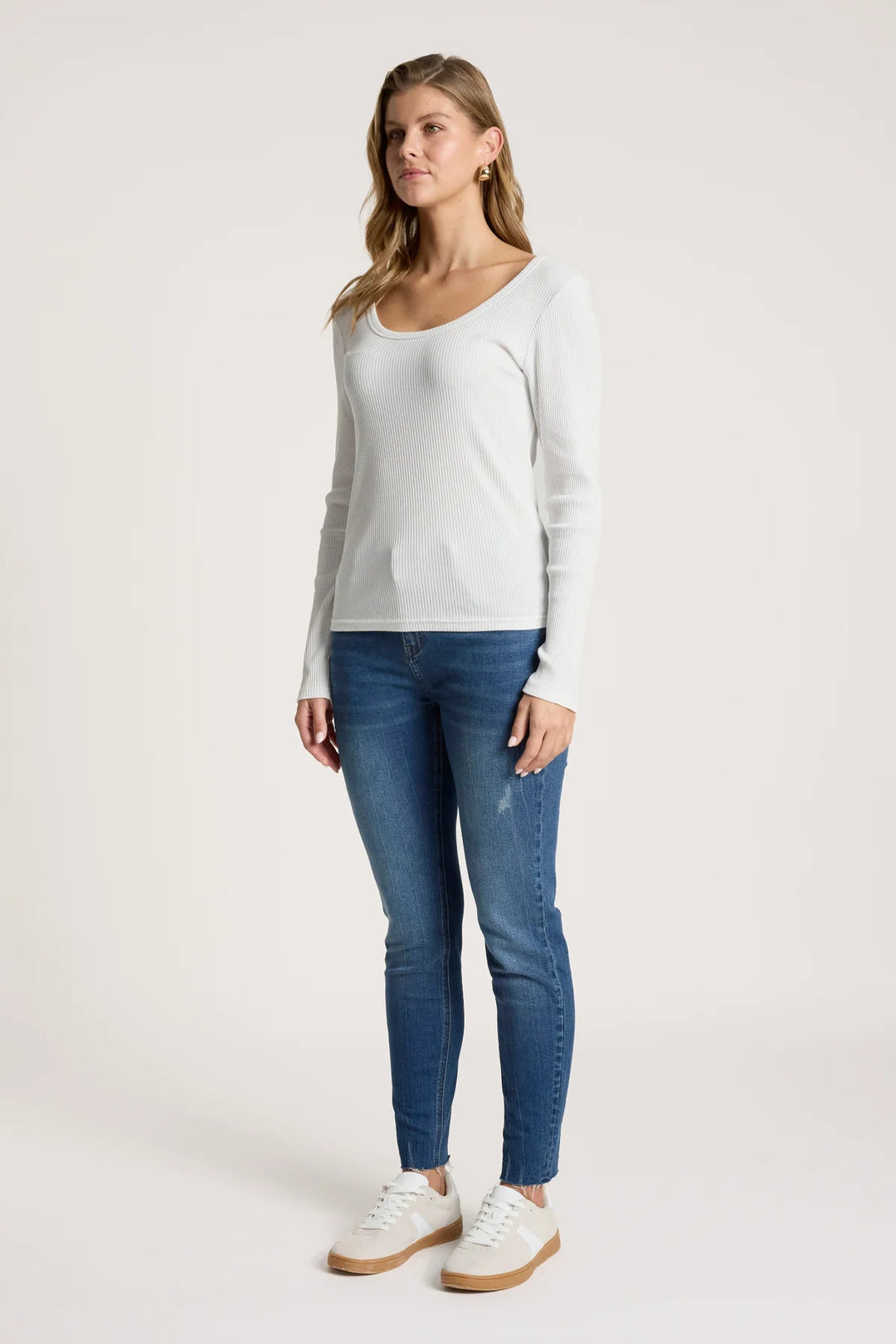 Eb &amp; Ive - Plage Long Sleeve Tshirt White