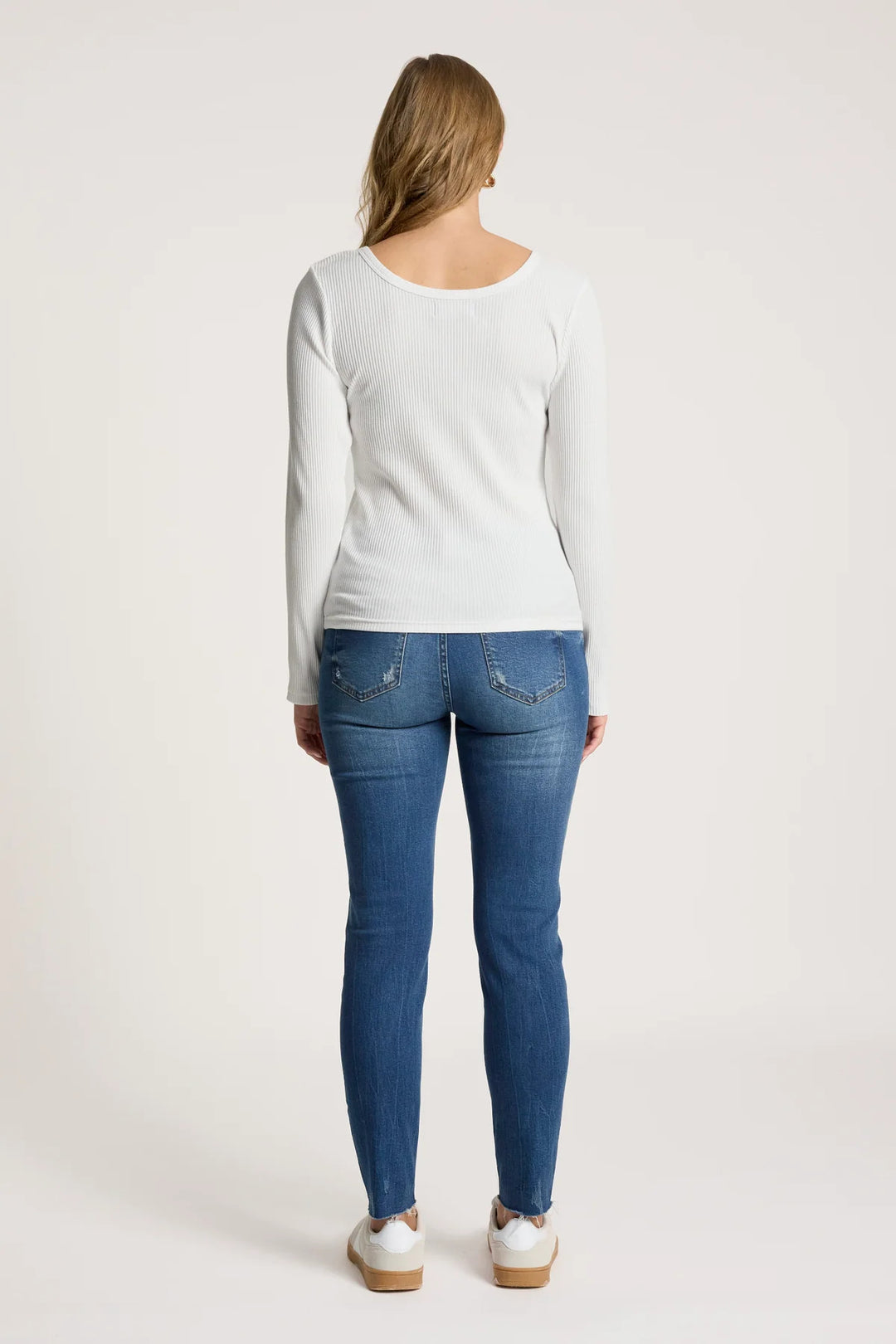 Eb &amp; Ive - Plage Long Sleeve Tshirt White