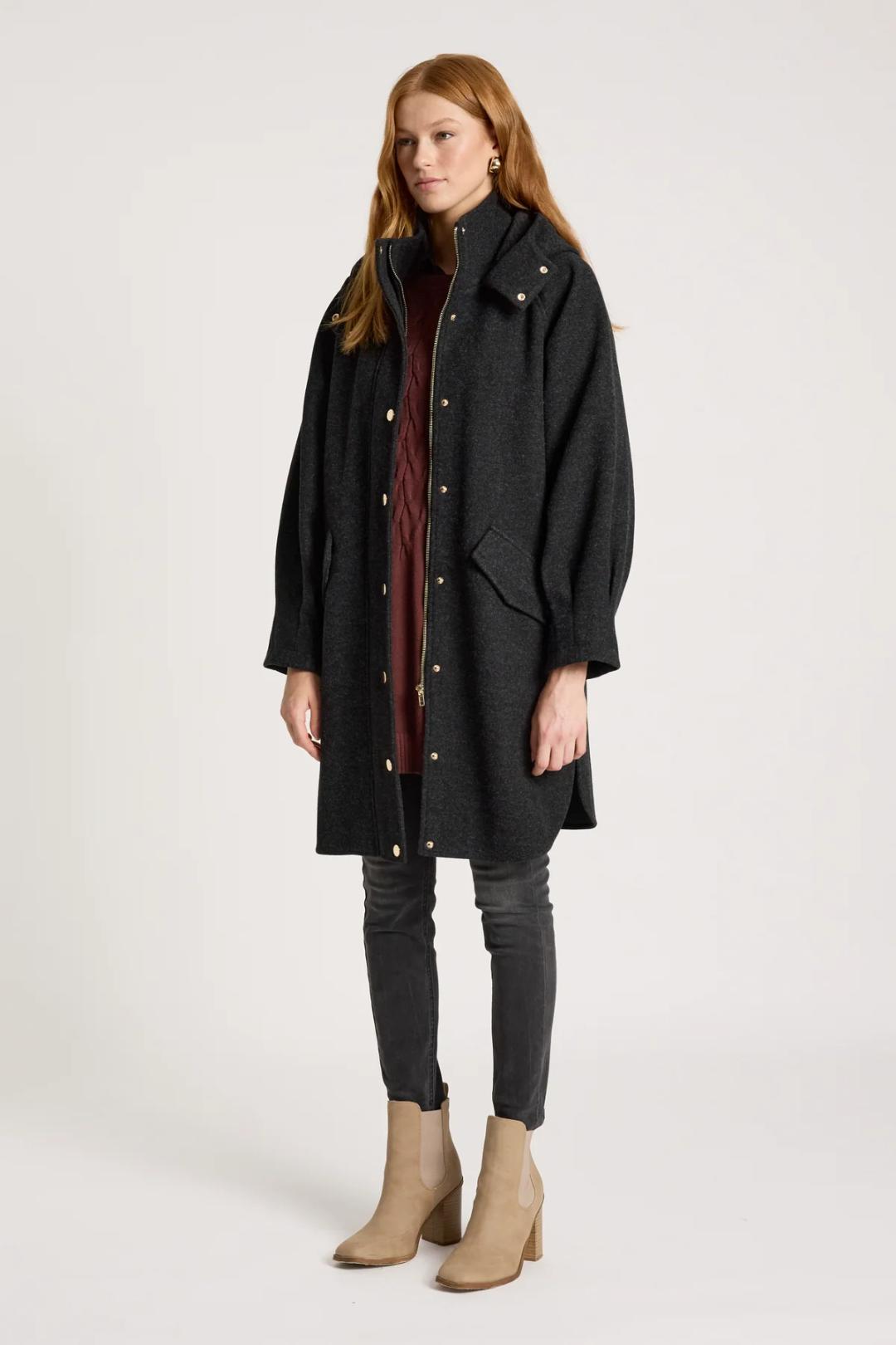 Eb &amp; Ive - Sable Hood Jacket Char