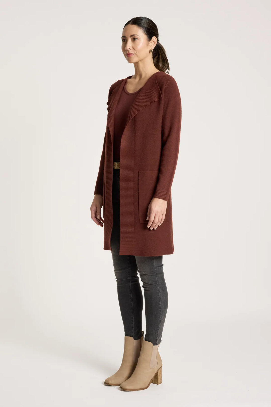 Eb &amp; Ive - Samira Cardigan Mahogany