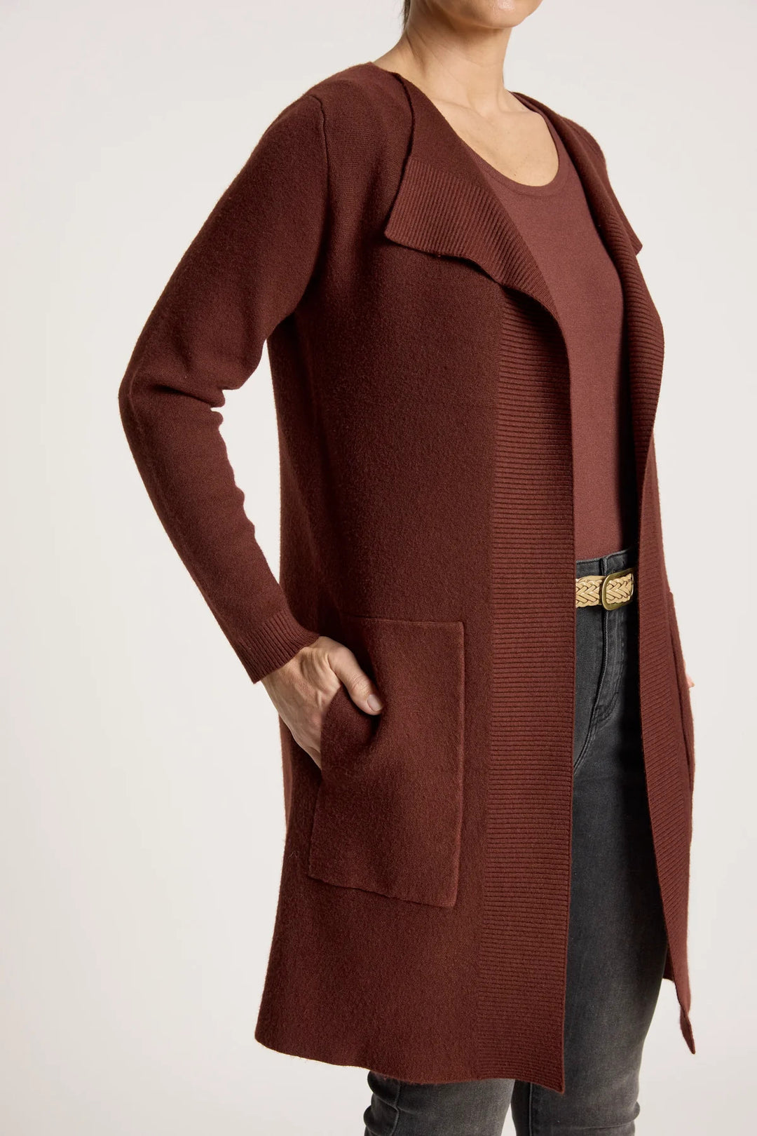 Eb &amp; Ive - Samira Cardigan Mahogany