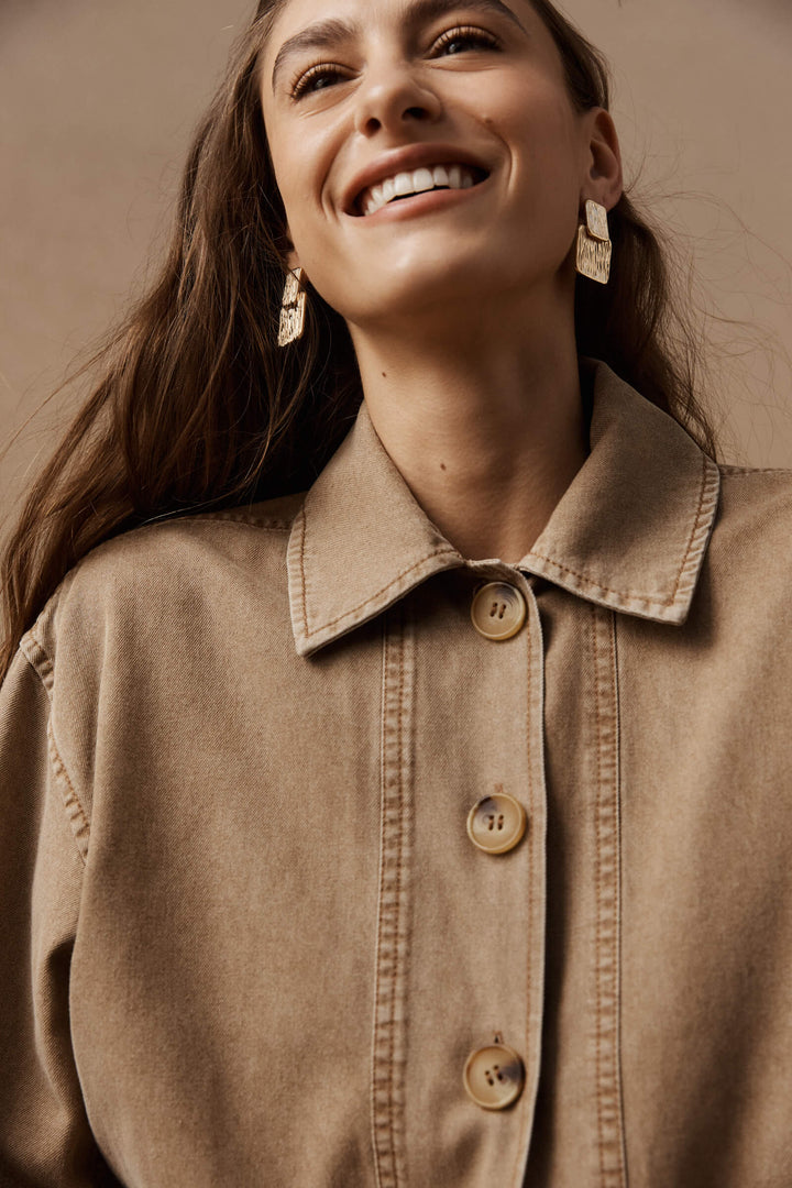 Eb &amp; Ive - Sansi Cube Earring Gold