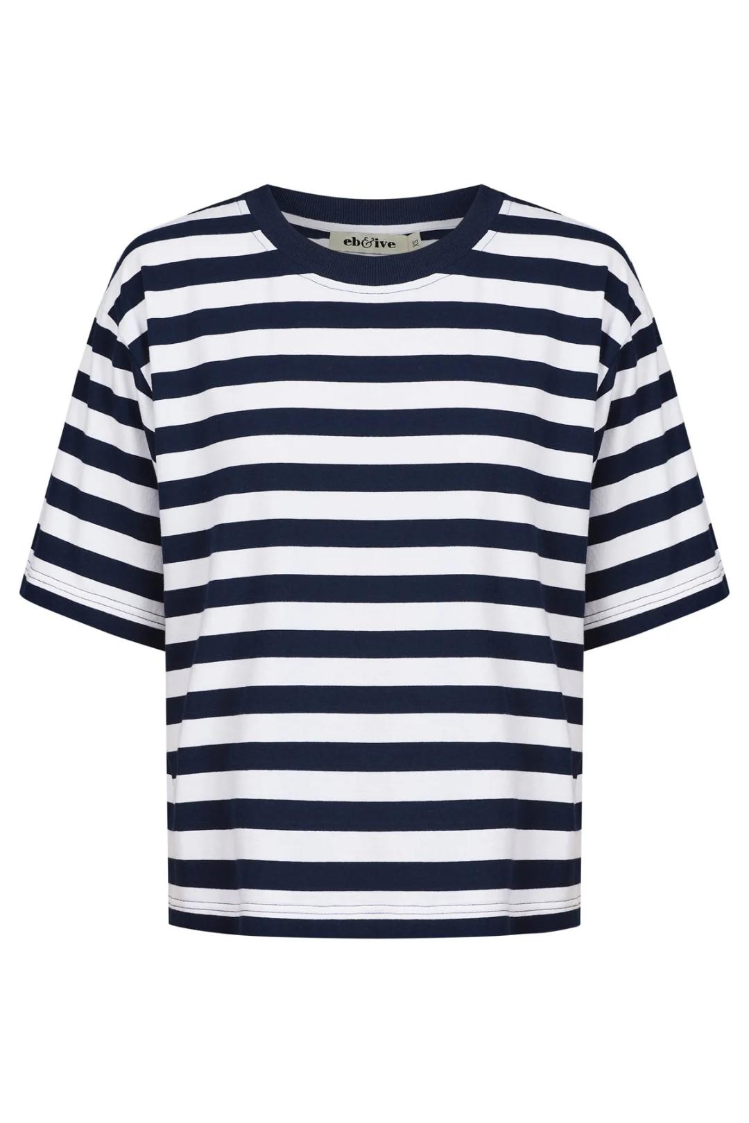 Eb & Ive - Studio T-shirt Indigo Stripe