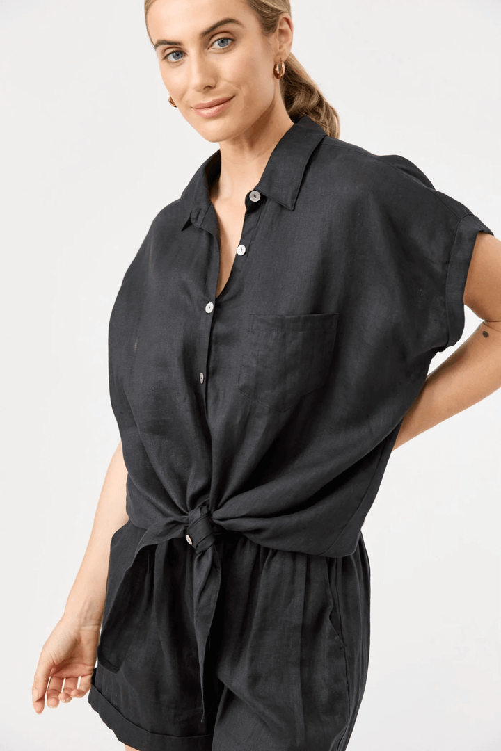 Eb & Ive - Studio Tie Shirt Ebony