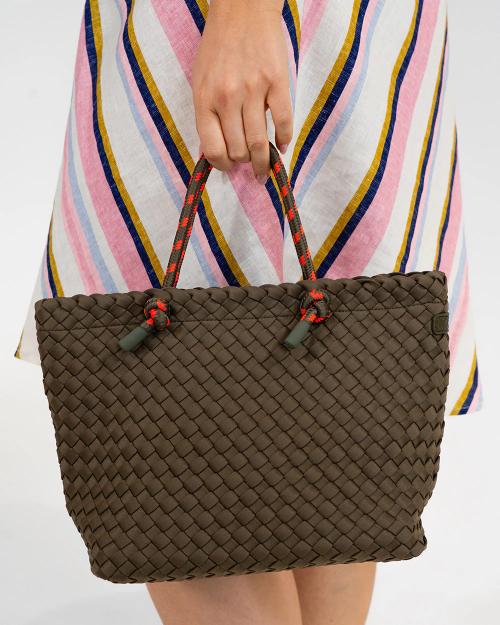 Elms + King - Michigan Tote Khaki Neo Plait