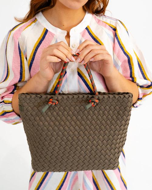 Elms + King - Michigan Tote Khaki Neo Plait