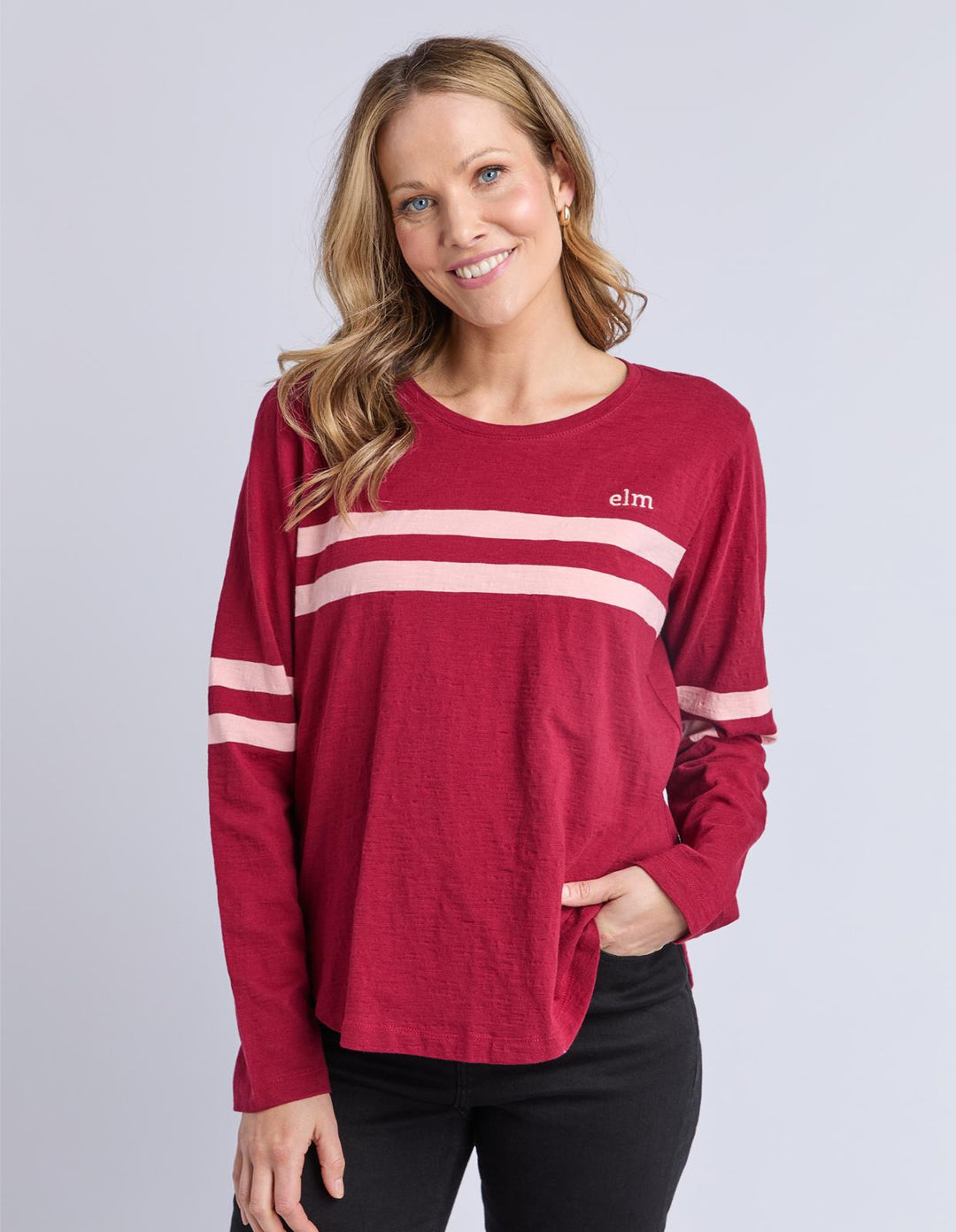 Elm - Adora Long Sleeve Tee Maroon