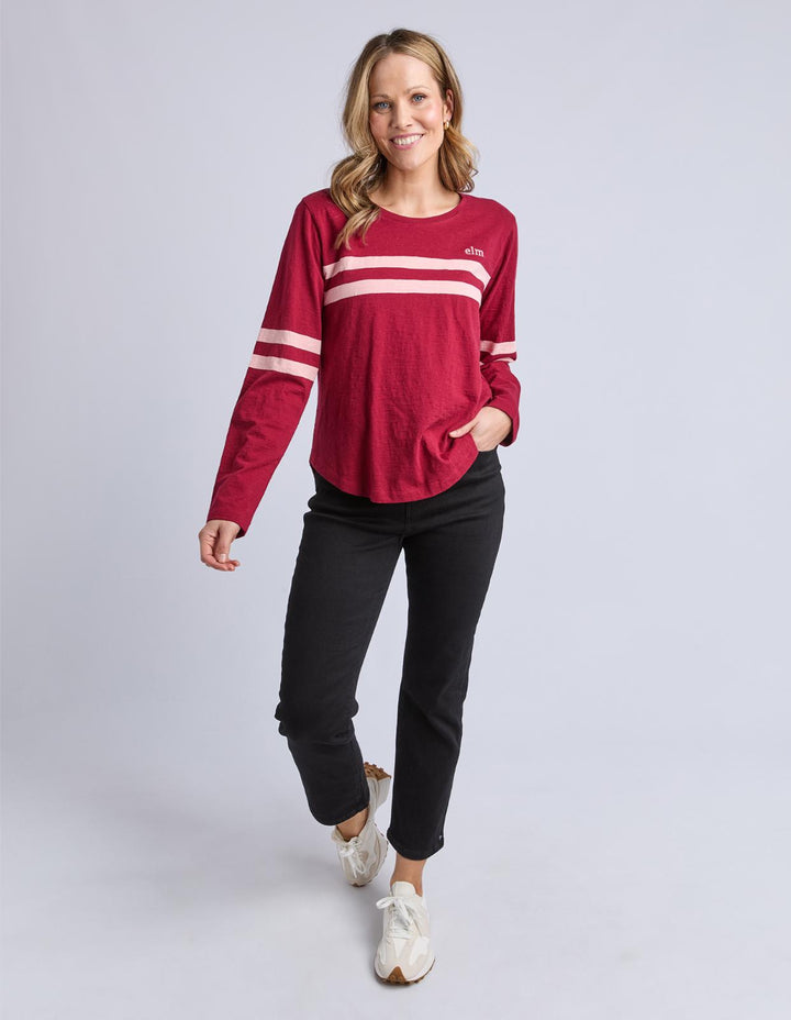 Elm - Adora Long Sleeve Tee Maroon