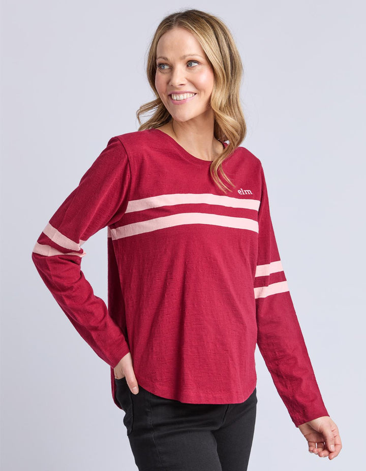 Elm - Adora Long Sleeve Tee Maroon