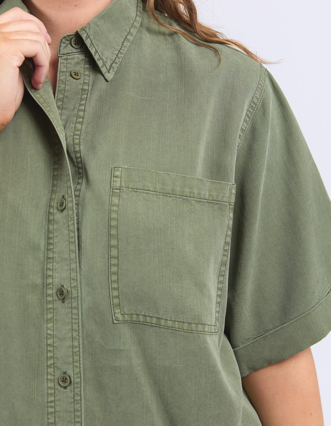 Elm - Bliss Washed Shirt Clover