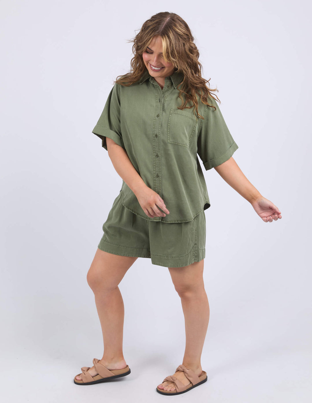 Elm - Bliss Washed Shirt Clover