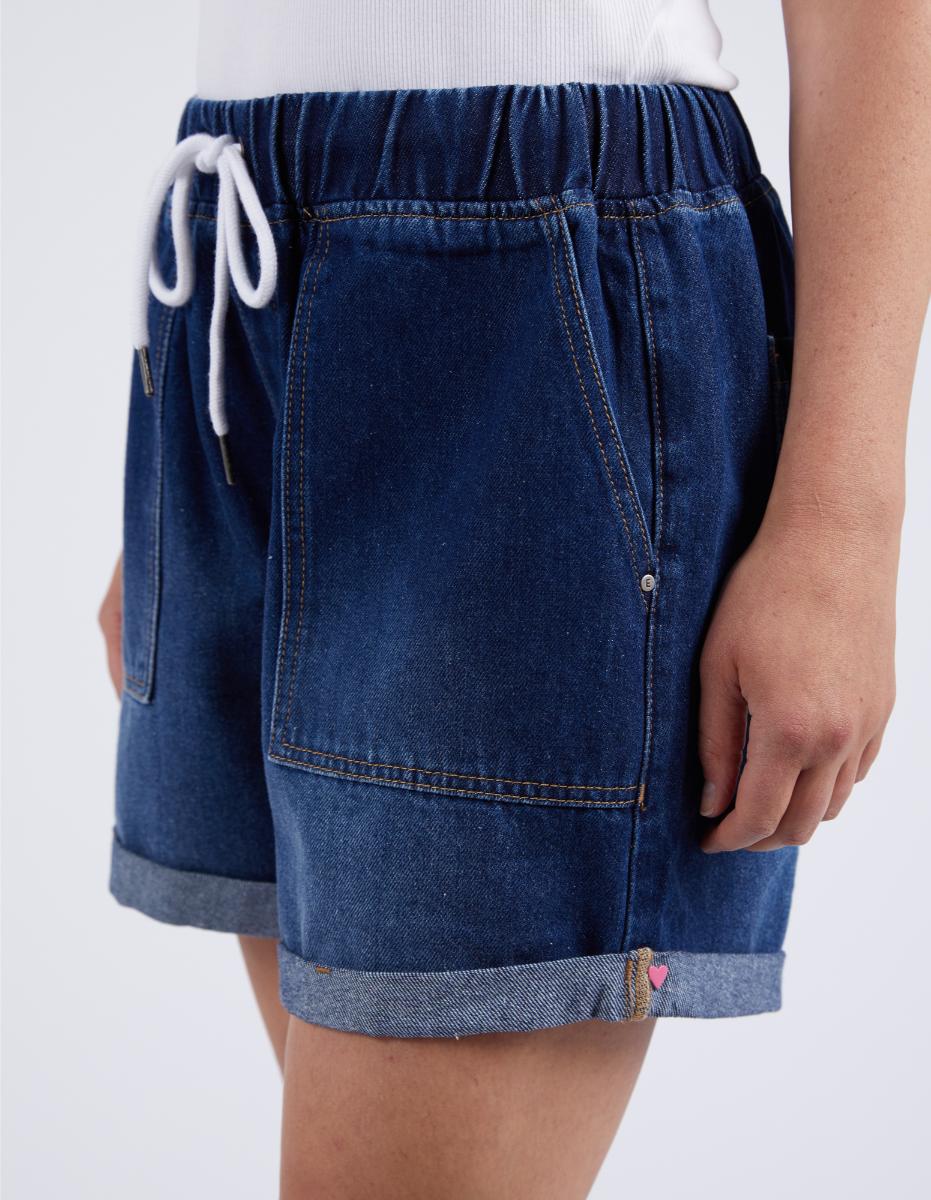 Elm - Emma Denim Short Dark Blue
