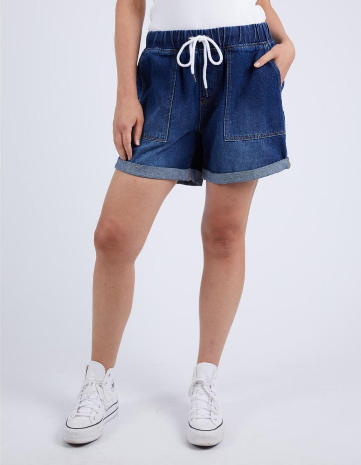 Elm - Emma Denim Short Dark Blue