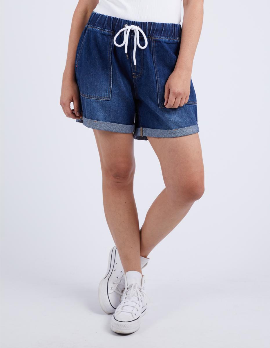 Elm - Emma Denim Short Dark Blue