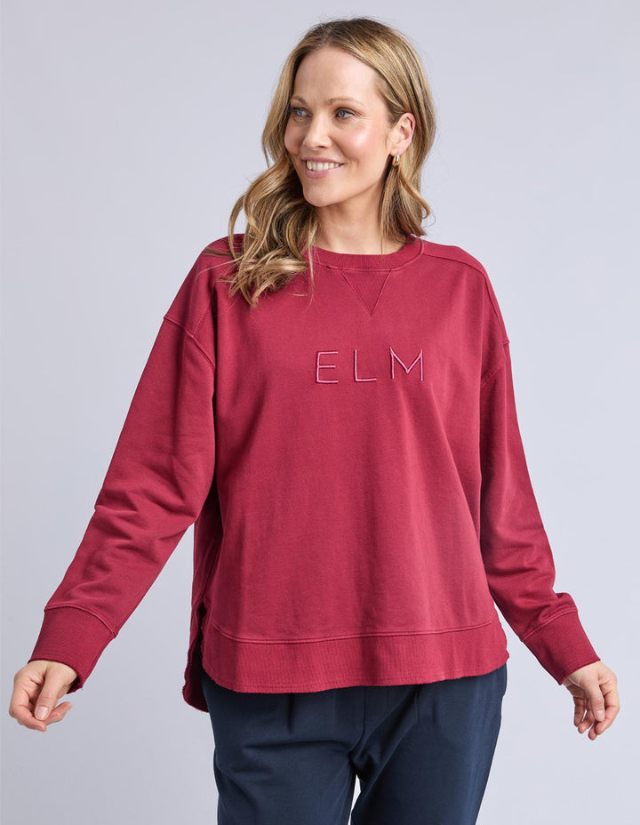 Elm - Established Crew Maroon