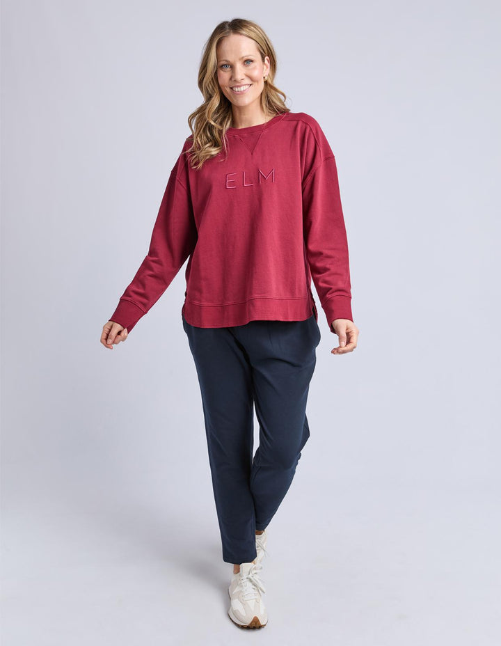 Elm - Established Crew Maroon