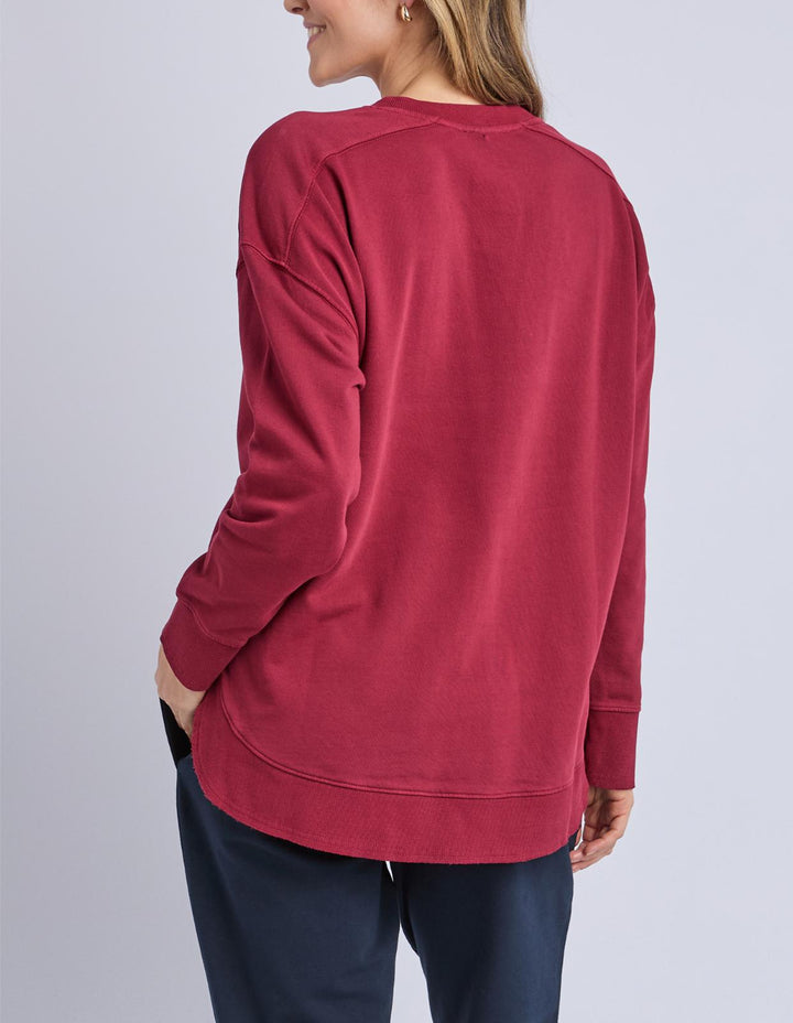 Elm - Established Crew Maroon