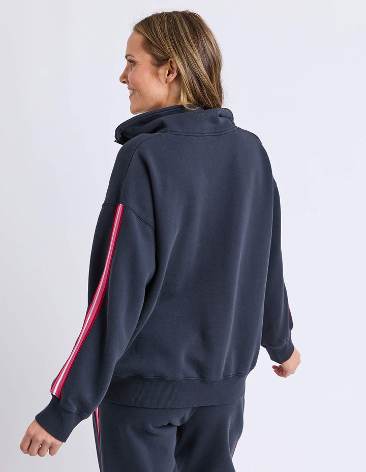 Elm - Lover 1/4 Zip Crew Navy