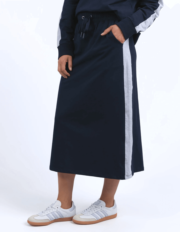 Elm - Sloane Fleece Skirt Navy