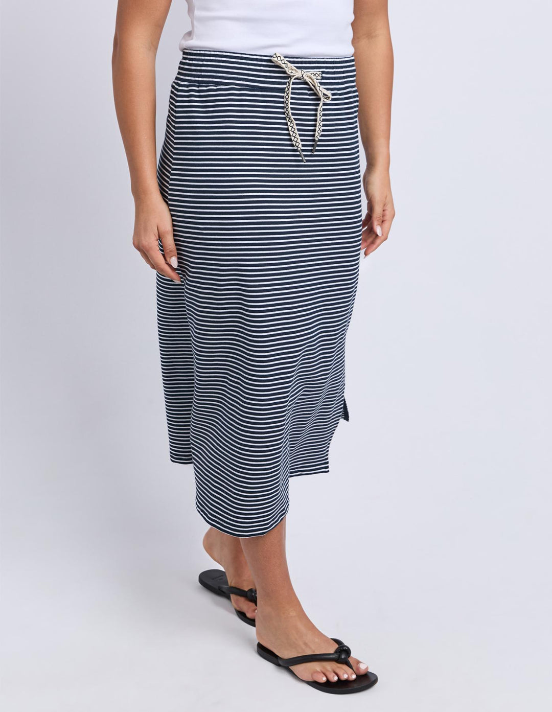 Elm - Travel Skirt Navy / Stripe