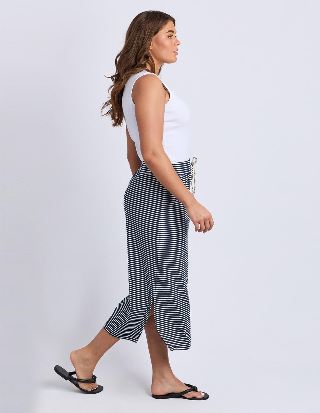 Elm - Travel Skirt Navy / Stripe